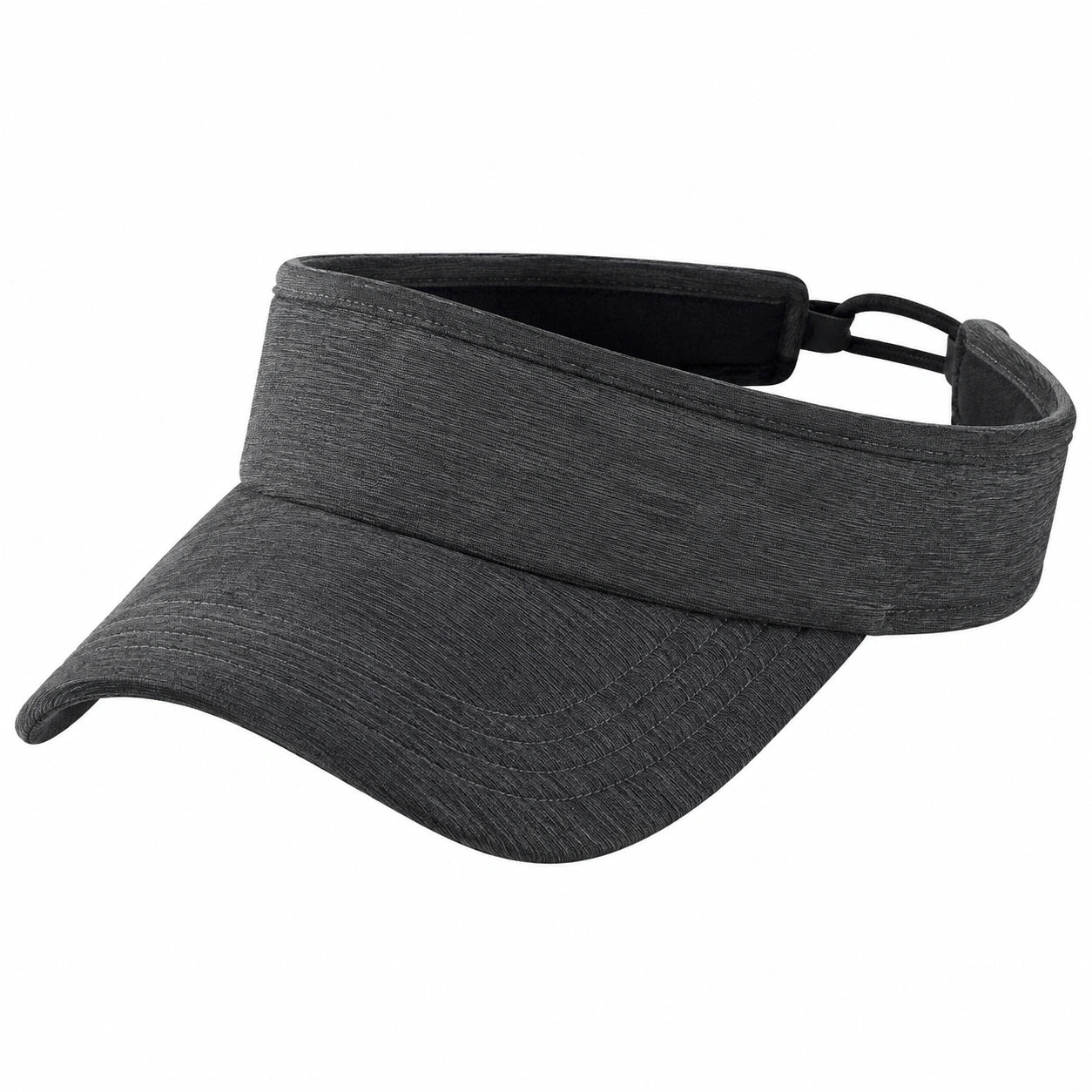 Sonnenvisier Einheitsgröße aus Textil Schwarz verstellbar für Alltag und Sport