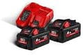 Milwaukee Werkzeugakkus, 18 V, 0 Ah, Rot/Schwarz, Starterset 18 Volt 4933471073 M18HNRG-802 2x /8, Li-Ion