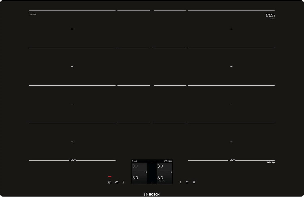 Bosch Kochfeld, 79,2 cm, Schwarz, PXY801KW1E, Remote Diagnostics, HomeConnect