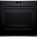 Bosch Backofen, 60 x 60 cm, Schwarz, HBA272BB3, Serie 4, Einbau-, Pyrolyse-Selbstreinigung, LED Touch Control, 3D-Heißluft