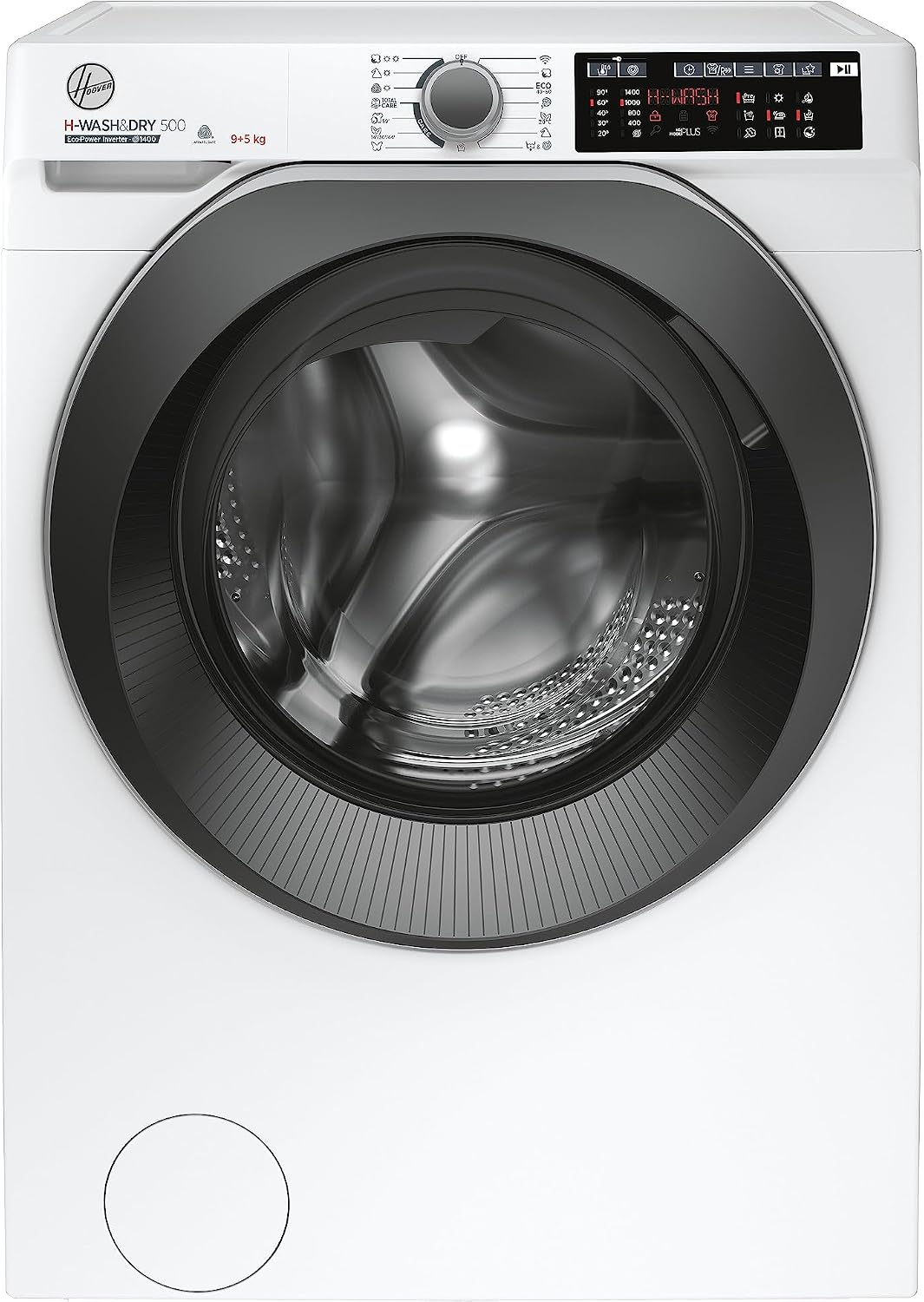 Hoover Waschtrockner, 9 kg, 5 kg, Weiß/Schwarz, H-WASH&DRY 500 HD 495AMBS/1-S /Energieeffizienzklasse
