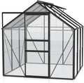 Vitavia Gewächshaus, 3,8 m, 3 mm, schwarz, Venus 3800', Wetterfestes & stabiles Treibhaus, Robust & langlebig