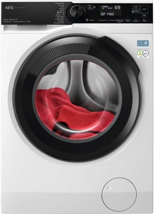 AEG Waschmaschine, 10 kg, weiß/schwarz, Series 7000 XLR7FBGH10V4 Serie 7000 ProSteam UniversalDose