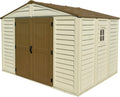 Gerätehaus Duramax, 7.64 m, Beige/Braun, WoodBridge Plus 10 x 8 ( ²) Kunststoff mit 1 festen Fenster, wartungsfreie