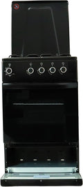 Gasline Elektroherd, 50 cm, Schwarz, SHGG5050THTB Gas Standherd Gasbackofen mit Thermostat l LPG