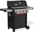 Weber Gasgrill, 61x45 cm, 12,4 kW, Schwarz/Silber, Spirit E-425 GBS, 4 Edelstahlbrenner, GBS Gusseisenrost, Elektronisches Zündsystem