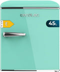 Cecotec Kühlschrank, 44,7 cm, 55 cm, 45 L, Grün, Kleiner - Retro-Tisch Bolero CoolMarket TT Origin 45 Green, Energieeffizienzklasse E