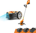 Lawnmaster Elektrorasierer, 24 V, Orange/Schwarz/Silber, OcuMow®16 Rasenmäher Roboter mit kabellosem, optische Navigation