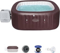 Bestway Aufblasbare Pools, 201 x 201 x 80 cm, Braun/Weiß, ® Lay-Z-SPA® Maldives HydroJet Pro™ Whirlpool, 5-7 Personen