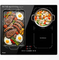 TOPWISH Kochfeld, 7200 W, 60 cm, Schwarz, Induktions, Induktions 4 platte mit Zwei Flexzonen, Induktionskochplatte einbau mit Boost-Funktion