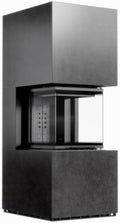 kratki Elektrokamin, 8 kW, Schwarz, Kaminbausatz, NBC 500/500, niedrig, er Brennraum