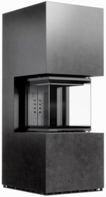 kratki Elektrokamin, 8 kW, Schwarz, Kaminbausatz, NBC 500/500, niedrig, er Brennraum