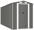 Gerätehaus Tidyard, 192x440x223 cm, 80x194 cm, Hellgrau, Geräteschuppen Gartengeräte Gartenhauses Gartenschuppen