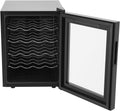 RUETERY Weinkühlschrank, 48 L/10.56Gal, 39 dB, 48 L, 55 W, PVC, kaltgewalztes Blech, gehärtetes Glas, Schwarz