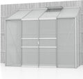 Vitavia Gewächshaus, 3,3 m, 4 mm, Silber, Anlehn- Ida 3300', Aluminium eloxiert, Wetterfestes & stabiles Wand- zur Pflanzenanzucht