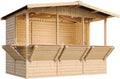 Gerätehaus TIMBELA, Holz, M150B Gartenhaus, Marktbude, Qualitäts Schiffslatten Kiefern Fichte Verkaufsstand h