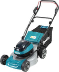 Makita Rasenmäher, 5,0 Ah, Türkis/Schwarz/Silber, DLM466PT2 Akku- 2x18 V /, 2 Akkus + Doppelladegerät