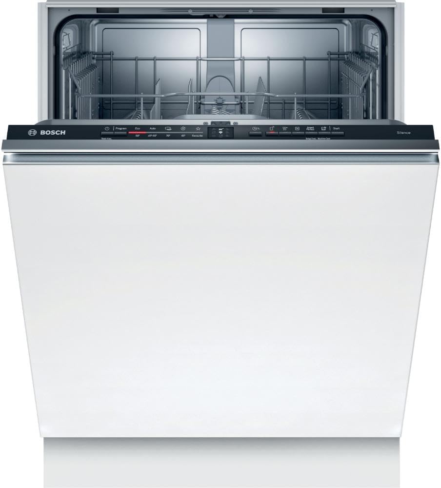 Bosch Geschirrspüler, 60 cm, Weiß/Silber, SMV2ITX22E Serie 2 Smarter vollintegriert, breit, Besteckkorb, Extra Trocknen auf Knopfdruck