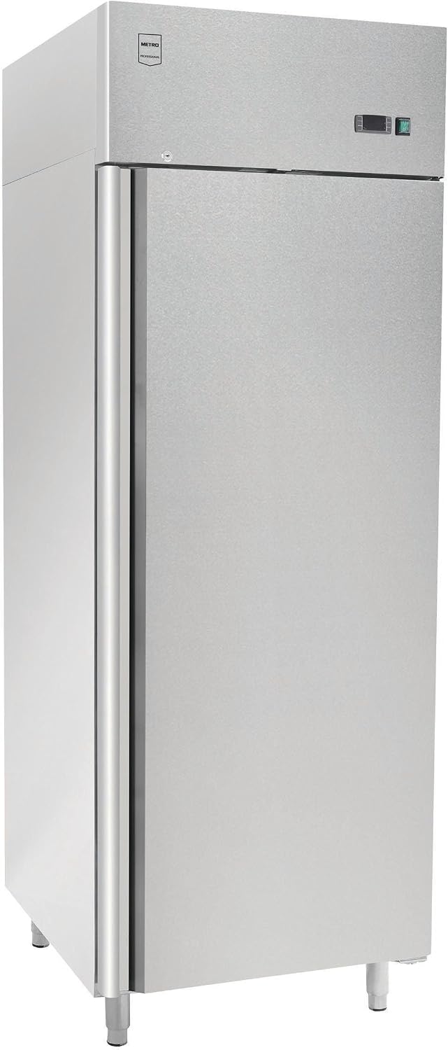 METRO Professional Gefrierschrank, 455 L, Silber, GFR 2700, für Gastronomie, selbstschließende Tür, 4 verstellbare Einlegeböden