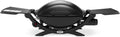 Weber Tisch-Gasgrill Q 2000 mit 1 Brenner Schwarz Gasgrill, 54 x 39 cm, Schwarz