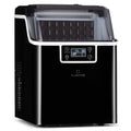 Klarstein Eismaschine, 3,2 L, 20 kg, Schwarz/Silber, Eiswürfelmaschine für Zuhause Camping Gastro, Schnelle Mini