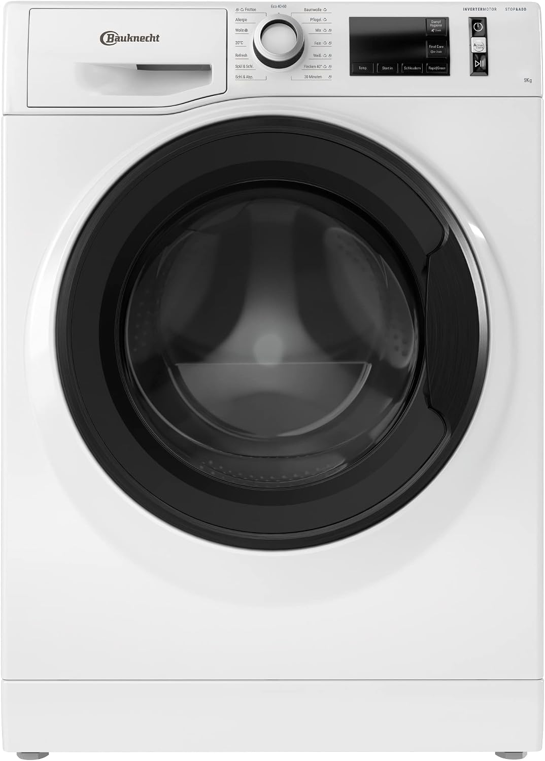 Bauknecht Waschmaschine, 9 kg, Weiß, W Active 9A Frontlader / / EEK A/Active Care - kraftvolle