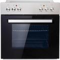 PKM Backofen, 55 Liter, Silber/Schwarz, Einbauherdset BIC3-I KP IX-2/2 Garraum, 3 Funktionen, Ober- und Unterhitze