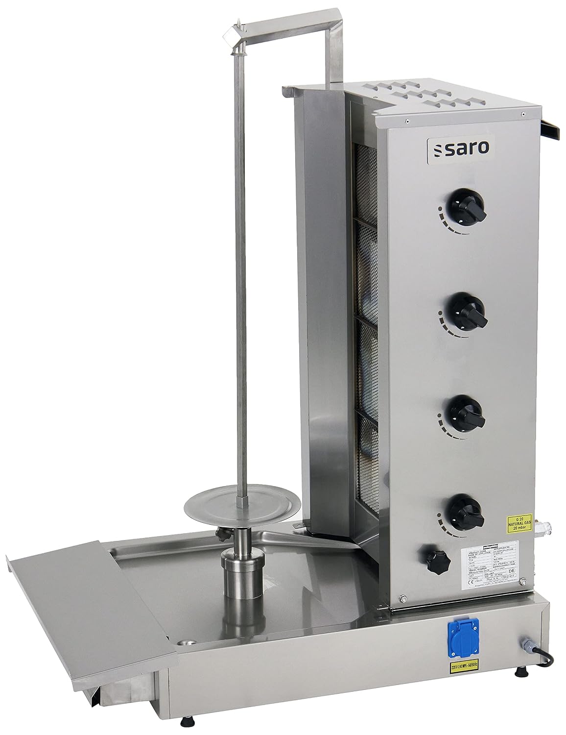 Saro Buffetschrank, Silber, Gas-Döner- / Gyrosgrill 4 Brenner Tilla 4