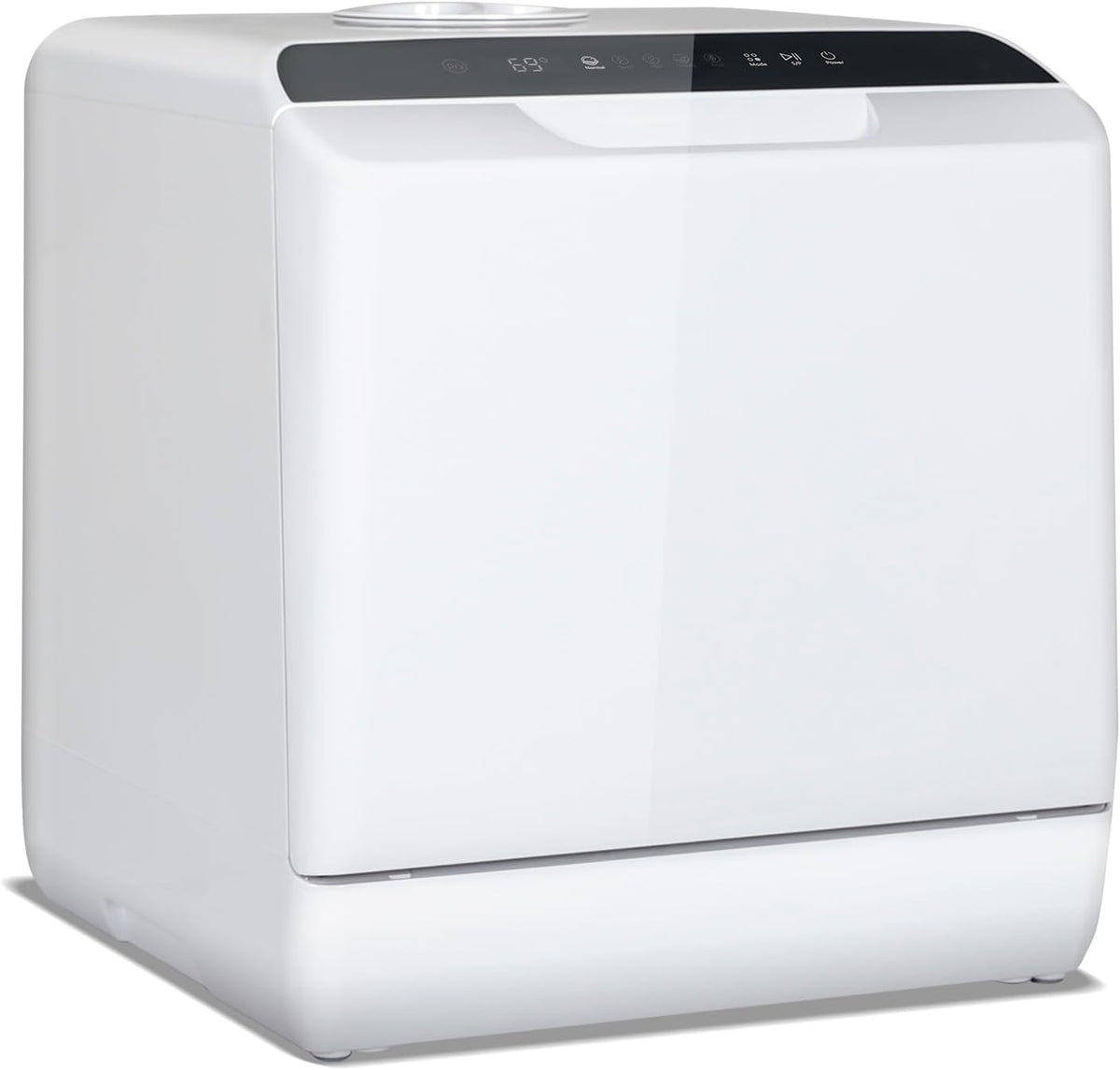 YU YUSING Tischgeschirrspüler, 5 L, Weiß, Mini Geschirrspüler 5+1 Programme, Tragbarer mit Wassertank, Touch Control LED-Display