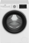 Beko Waschmaschine, 8 kg, Weiß, B3WFU58415W1 b300, Waschvollautomat, Restzeitanzeige, Schleuderwahl, 1400 U/m