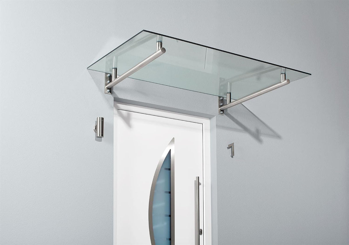 Gutta Baumarkt,Baubedarf,Baustoffe, Transparent/Silber, Edelstahlvordach HD 140 7200106