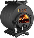 Kanuk Kaminofen, 15 kW, Schwarz, Warmluftofen ® Original - Werkstattofen - Schwedenofen -, Österreich und Schweiz - BimSchV (ohne Seitenverkleidung