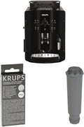 KRUPS Kaffeevollautomat, Schwarz/Grau, Arabica Picto Set EA8108: Inklusive Milchschaumdüse und, Schwarz