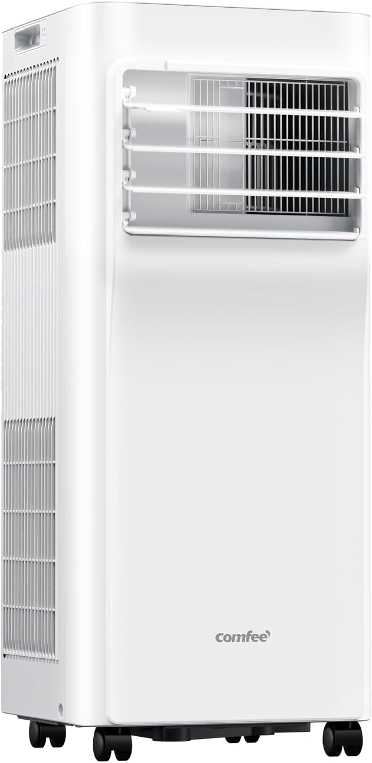 Comfee Klimaanlage, 2,3 kW, 3 L, 78m, Weiß, ' Mobiles Klimagerät 8000 BTU/h, App-Steuerung, 3 Modi, üftergeschwindigkeiten