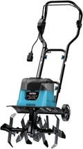 Kistrba Motorhacken, 1600 W, 18 cm, 36 cm, 18 V, Blau/Schwarz, Akku Gartenfräse für Makita Akku (Doppeltes Batteriefach)