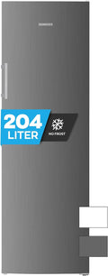 Heinrich´s Gefrierschrank, 204 L, Inox, Temperatur: -14°C~-22°C, Volumen, Freezer, No-Frost Schutz, 4x Gefrierschubladen