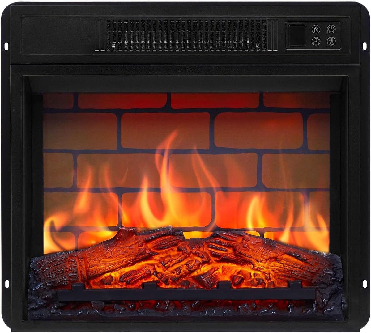 TV-Schrank ArtiFlame, 13 cm, 30 m, Schwarz, AF18B Elektrischer Kamineinsatz, Tiefe, LED-Flammeneffekt, Heizung bis ²