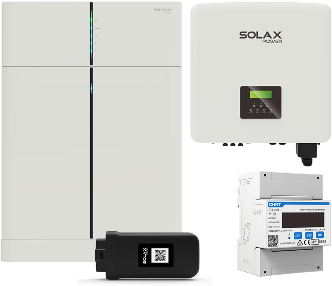 SolaX Hybridwechselrichter, 12 kW, Weiß/Schwarz, X3 G4 0% MwSt §12 III UstG Hybrid Wechselrichter mit 9kWh