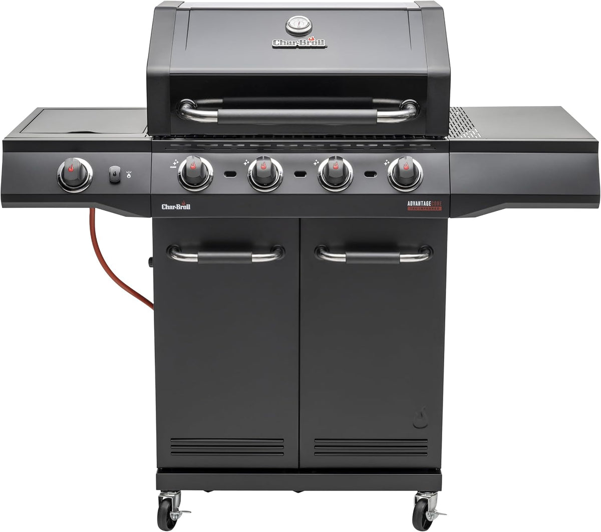 Charbroil Gasgrill, Schwarz, Char-Broil Advantage CORE B 4 Brenner, TRU-Infrared Technology, Seitenbrenner, Garten