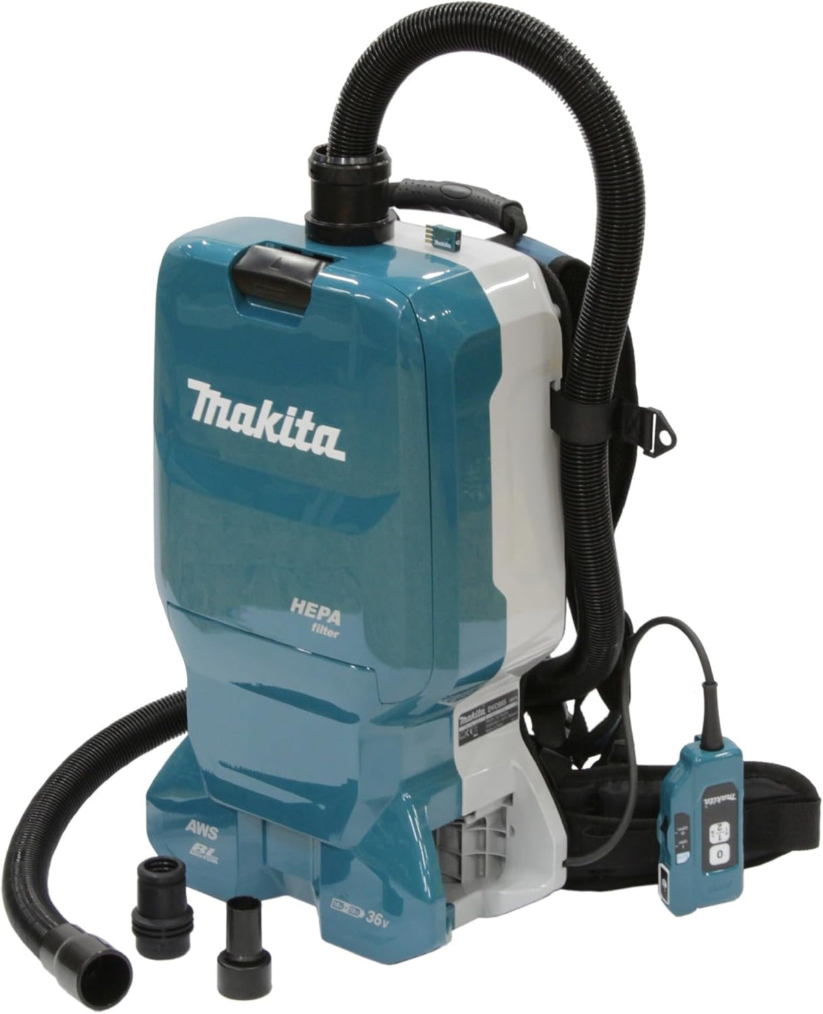 Makita DVC665ZU Staubsauger, DVC665ZU, Blau/Schwarz, Rucksack 2x18 V mit Bluetooth (ohne Akku, ohne Ladegerät)