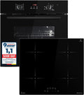 KKT KOLBE Backofen, 7000 W, 60 cm, 59 cm, Schwarz, Autarkes Herdset, Einbau BO8005FB, Induktionskochfeld IH85900RL