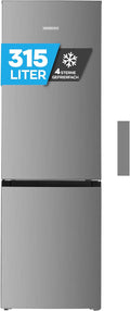 Heinrich´s Kühl-Gefrierkombination, 315 L, 219 L, 40 dB, 96 L, Silber, Kühlgefrierkombination mit Gesamtvolumen