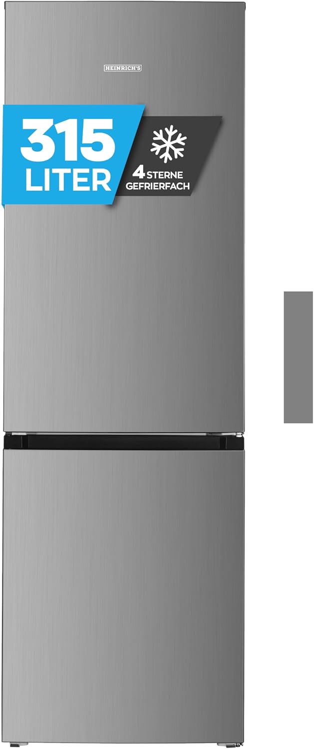 Heinrich´s Kühl-Gefrierkombination, 315 L, 219 L, 40 dB, 96 L, Silber, Kühlgefrierkombination mit Gesamtvolumen