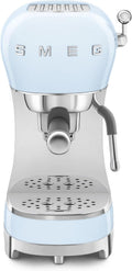 Smeg Kaffeemaschine, 1350 W, 1 L, Himmelblau, Espresso- ECF02PBEU, Cappuccino-Dampfunktion, Thermoblock, großes Tassengehäuse und Doppelkaffeefunktion