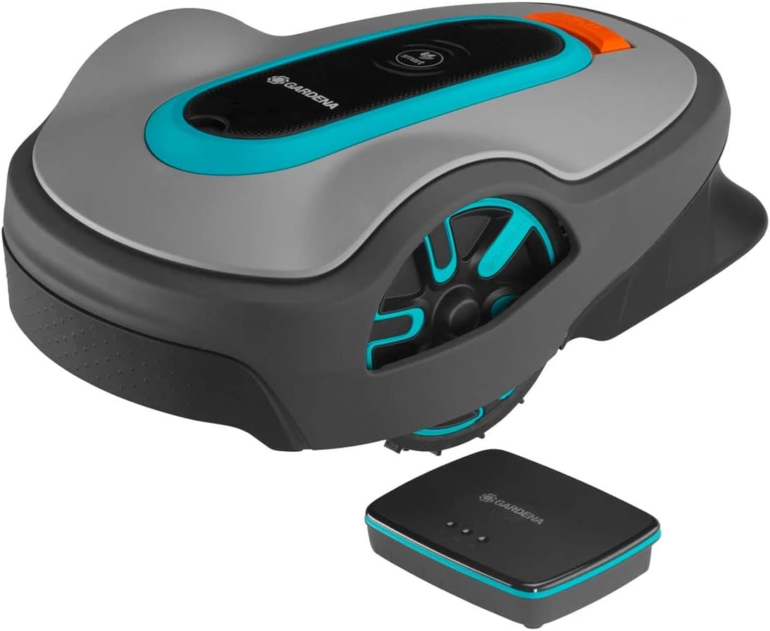Gardena Mähroboter, 1000 m, Grau/Schwarz/Blau/Orange, smart SILENO Life ² Set: Innovative LONA AI-Technologie, Steuerung per App