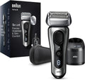 Braun Elektrorasierer, Silber/Schwarz, Series 8 Rasierer Herren mit 3+1 Scherkopf, & Trimmer, Sonic-Technologie