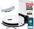 MEDION Saugroboter, Weiß/Schwarz, mit Absaugstation und Wischfunktion X20 SW+ (Lasernavigation, Starke 3000Pa Saugkraft