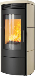 HARK Kaminofen, 6 kW, Quarz-Weiß/Graphit, 130 ECOplus - Ofenkacheln: quarz-weiß - Korpus: graphit