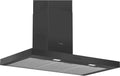Bosch Dunstabzugshaube, 90 cm, Schwarz, DWB96BC60 Wandesse Serie 2, zur Wandmontage breit, LED-Beleuchtung, Drucktastenschalter