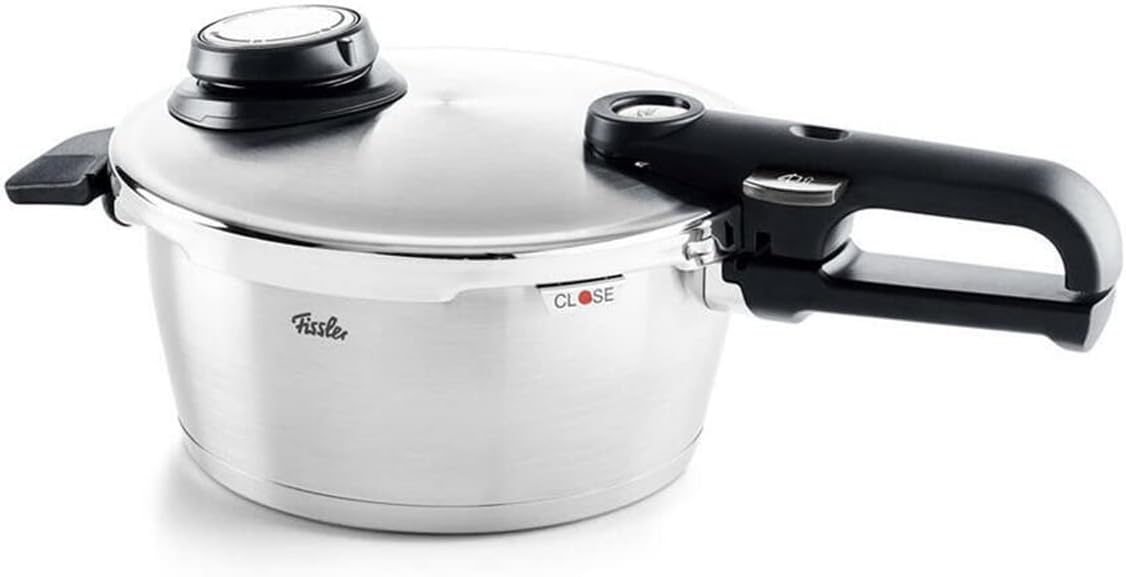 Fissler Schnellkochtopf Vitavit Premium Schnellkochtöpfe, 2,5 L, 18 cm, Silber/Schwarz